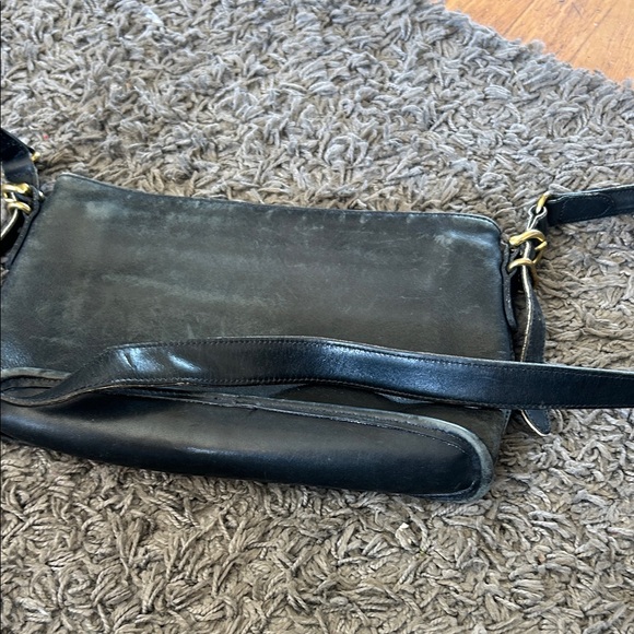 COACH Vintage Classic Black Leather Shoulder Bag / Crossbody Black - Picture 7 of 16